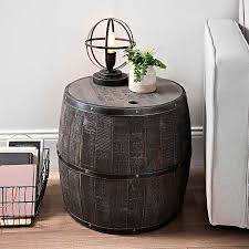 Else he would certainly have lived forever,—he, and all those other venerable personages who sat with him at the receipt of custom, are but shadows in my view; Short Whiskey Barrel Storage Accent Table Kirklands