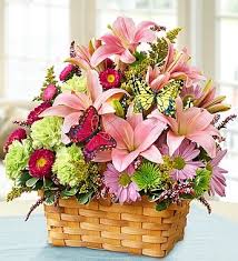 Send a flower basket to your dear ones with cheerful garden fresh flowers in it and make them the happiest. Twinbrook Floral Design Flower Arrangements Flower Delivery Floral Baskets