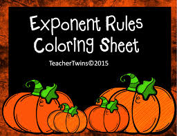 Color worksheets and activities for young learners. Exponentrulescoloringsheet