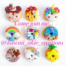 Fimo Verschiedene Donuts Kawaii Polymer Clay Kawaii Cute Polymer Clay Cute Clay