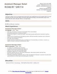 Supervising and guiding staff towards job brief. Assistant Manager Retail Resume Samples Qwikresume