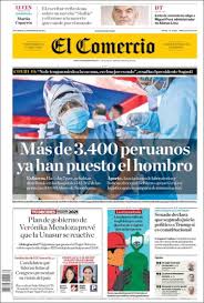 Como parte de nuestra colección de portadas de diario el comercio, le ofrecemos nuestra selección de primeras páginas digitalizadas en blanco y negro o color que puede comprarlas para imprimirlas en tamaños diferentes para la decoración de ambientes, nuevas publicaciones o piezas publicitarias. Periodico El Comercio Peru Periodicos De Peru Edicion De Miercoles 10 De Febrero De 2021 Kiosko Net