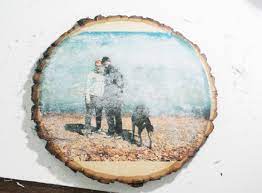 Use the wet towel to wipe any unfinished edges. Diy Glossy Photo Transfer Wood Slice Resin Crafts