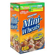 Check spelling or type a new query. Amazon Com Kelloggs Frosted Mini Wheats Bite Size Cereal 58 8 Ounce Box Cold Breakfast Cereals