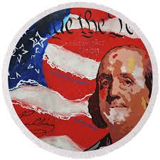 Franklin Round Beach Towel