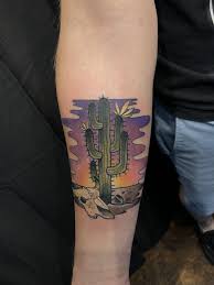 Saguaro Cactus By Scott Ledbetter At Inkbomb Tattoo In Chandler Az Tattoos Cactus Tattoo Tattoos And Piercings