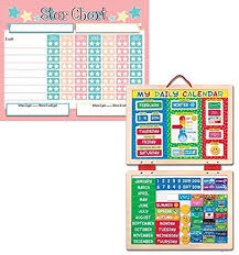 Bundle Includes 2 Items Melissa Doug Deluxe Wooden Magnetic Responsibility Chart With 90 Magnets And Melissa Doug My First Daily Magnetic