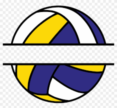 Download Monogram Personal Use Split Volleyball Sticker Free Transparent Png Clipart Images Download