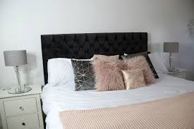 This white gold bedroom pinterest graphic has 12 dominated colors, which include tin, uniform grey, steel, black cat, kettleman, thamar black, pig iron, silver, sunny pavement, snowflake, rattan, benthic black. White Grey Pink And Rose Gold Bedroom Theme Rose Gold Bedroom Luxe Bedroom Pink Bedroom Decor