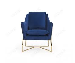 There's something about a blue velvet sofa that makes any living room seem simply luxurious. Mark Harris Larna Blue Velvet Accent Chair