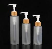 Frosted Pet Emulsion Bottle 120ml 150ml 200ml Bamboo Pump ...