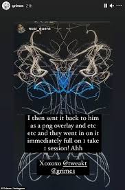 Elon musk's girlfriend grimes has shared the incredibly detailed design and process of her vast new white ink back tattoo. Elon Musk S Girlfriend Grimes Shares Video Of Her Latest Inking Of Beautiful Alien Scars Geeky Craze