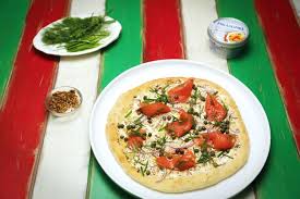 Smoked Ocean Trout And Cream Cheese Pizza The Cook S Pantry Cream Cheese Pizza Cheese Pizza Pizza