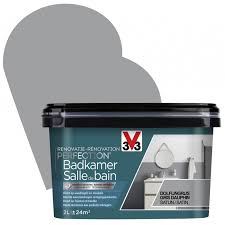 Quelle peinture choisir pour votre cuisine ? Peinture De Renovation Pour Salle De Bain Gris Dauphin Satin 2 L V33