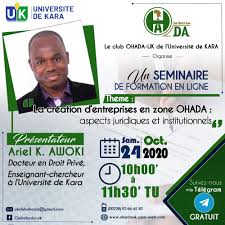 Création d'entreprise la création d'entreprise est l'activité qui consiste à rassembler divers facteurs de production, produisant pour la vente de biens ou services et distribuant des revenus en contrepartie de l'utilisation des facteurs. Ohada Com Ohada Togo Seminaire De Formation Sur La Creation D Entreprises En Zone Ohada Le 24 Octobre 2020