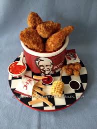 A buttermilk brine ensures a juicy, tender piece of fried this spicy fried chicken recipe is pretty easy and straight forward. Coolest Kfc Bucket Of Chicken And Sides Cake