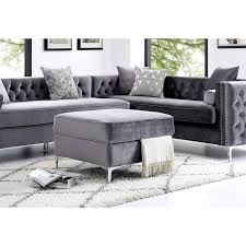 Inspired Home Richard Square Storage Ottoman