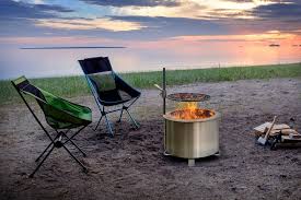 Smokeless fire pits are perfect for camping, beach parties, rv travels, outdoor gatherings, and other activities. Breeo Double Flame 17 Grill With Post Stainless Steel Master Z S