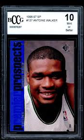 Antoine Walker Rookie Card 1996-97 Sp #127 BGS BCCG 10
