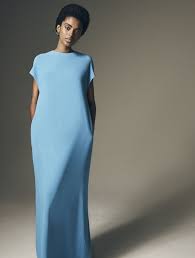 Lisa Perry Blue Flyaway Crepe Gown Fashion Fashion Show Dresses Casual Fall