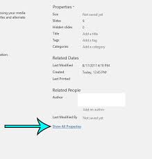 Click the show all properties button at the bottom of the right column. How To Get A Word Count In Powerpoint For Office 365 Masteryourtech Com