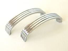 art deco cupboard handle pulls chrome