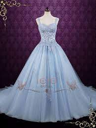 Blue Wedding Dress Cinderella Wedding Dress Princess Wedding Etsy Princess Ball Gowns Blue Wedding Dresses Wedding Dresses Cinderella