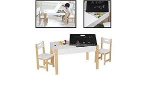 Decopatent Kindertisch Mit 2 Holzstuhlen 1 Tisch Und 2 Kinderstuhle Viel Stauraum Maltisch Spieltisch Basteltisch Z Kindertisch Basteltisch Spieltisch