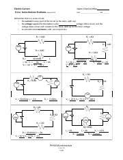 Circuitb was made by adding 2 more identical resistors in series to. Circuits 1 Pdf Worksheet Series Circuit Problems Episode 903 Name Remember That In A Series Circuit The Current In Every Part Of The Circuit Is The Course Hero