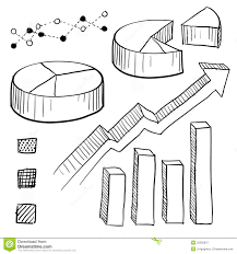 Graph And Chart Elements Sketch Stock Vector Illustration