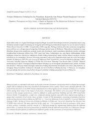 Meningkatkan nilai komited dan bertanggungjawab. Pdf Persepsi Mahasiswa Terhadap Isu Isu Perpaduan Kajian Ke Atas Pelajar Pelajar Rangkaian Universiti Teknikal Malaysia Mtun Students Perception On Unity Issues A Study On Students In The Malaysian Technical University Network Mtun