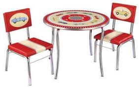 Retro Racers Race Car 50s Diner Table 2 Chairs Seat Set Childrens Furniture Kids On Ebay Kids Table And Chairs Retro Table Kids Table Chair Set