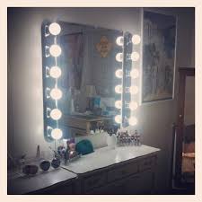My Diy Hollywood Vanity For Only 160 At Home Depot 1 36x30 Borderless Mirror 30 2 1 8 Clips To H Diy Vanity Mirror Diy Vanity Hollywood Vanity Mirror