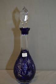 These stunning glasses are made by ajka in hungary who have been creating artistic crystal since 1878 and are hand blown and ground with the finest crystal, solidly made they make a uniquely good clink. Ajka Crystal Cobalt Blue Marsala Decanter With Stopper