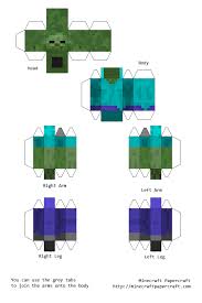 Papercraft Zombie Minecraft Steve Minecraft Crafts Minecraft Birthday