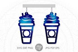Download Coffee Earring Svg Coffee Jewelry Earrings Template 644201 Cut Files Design Bundles