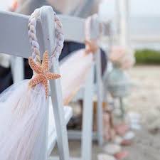 You can definitely utilize lace cloth, burlap cloth and ribbons. Beach Chair Decoration Starfish Wedding Decor Destination Etsy Wedding Aisle Decorations Beach Wedding Aisles Beach Wedding Decorations
