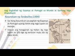 Pinasinayaan ang historical marker sa guiuan, eastern samar, na tanda ng ekspedisyon ni ferdinand magellan. Ang Paghahati Ng Espanya At Portugal Sa Mundo At Kanilang Mga Ekspedisyon Ap Gr5 Youtube