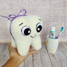 Crochet Tooth Pattern Amigurumi Crochet Tooth Fairy Pattern Crochet First Baby Tooth Party Knit Toys Pattern Knitting Patterns Toys Stuffed Toys Patterns Easy Crochet Patterns