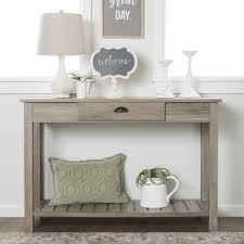 Walker Edison Gray Wash 48 Rustic Entryway Table Af48cyetgw Goedekers Com Entry Console Table Sofa Table Decor Decor