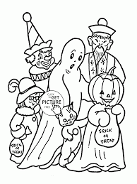 Trick Or Treat On Halloween Coloring Pages For Kids Holidays Printables Free Halloween Coloring Halloween Coloring Pages Halloween Coloring Pictures