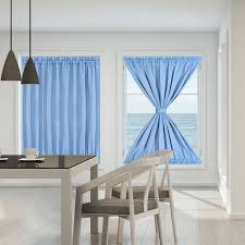 In order to make your curtains, here is what you will need step 8: French Door Curtains Thermal Insulated Blackout Curtain Rod Door Curtain Panel 2 Panels Sky Blue 25 X 40 Walmart Com Walmart Com