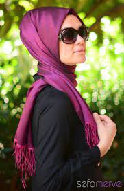 Sefamerve Esila Sal 22 Fusya Siyah Turban Kiyafetler Siyah Sal