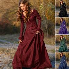 Vintage Women S Medieval Lady Dress Costume Victorian Renaissance Gothic Dress Womens Medieval Dress Gothic Gowns Fashion