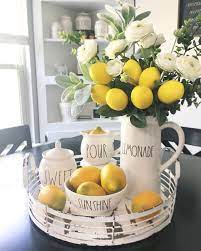 Ciyvolyeen lemon gnome scandinavian tomte nisse swedish fresh lemon elf home farmhouse kitchen decor easy peasy shelf summer tiered tray decorations, set of 2. Pin By Jovana Berrouet On Lemons Lemon Kitchen Decor Lemon Decor Summer Home Decor