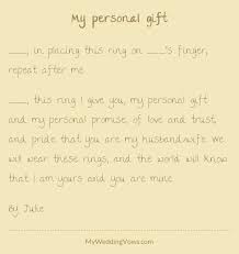 My Personal Gift Ring Exchange Vows Words Wedding Ring Exchange Wedding Ring Vows