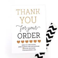 Thank You For Your Order Shop Owner Thank You Cards Etsy Business Cards Thank You Card Design Business Thank You Cards