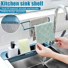 Shelving unit with cabinet15 3/4x10 5/8x52 3/4 . Blue Odizli Telescopic Sink Rack Holder Expandable Storage Drain Basket For Home Kitchen Kit Dish Racks Kitchen Dining Vit Edu Au