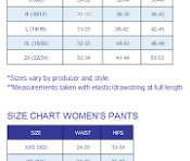 Our Clothing & Size Chart - Ganesh Himal Trading