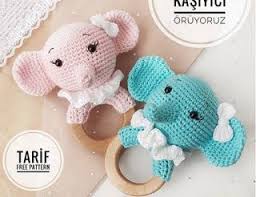 Manualidades De Lana Sonajero Elefante De Crochet 13166 Juguetes De Bebe De Ganchillo Amigurumi Patrones Gratis Ganchillo Amigurumi